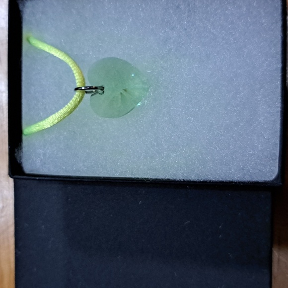 Lime Soda Crystal Heart Necklace - Picture 5 of 5
